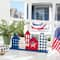 Glitzhome&#xAE; 16&#x22; Wooden Patriotic America House Table D&#xE9;cor